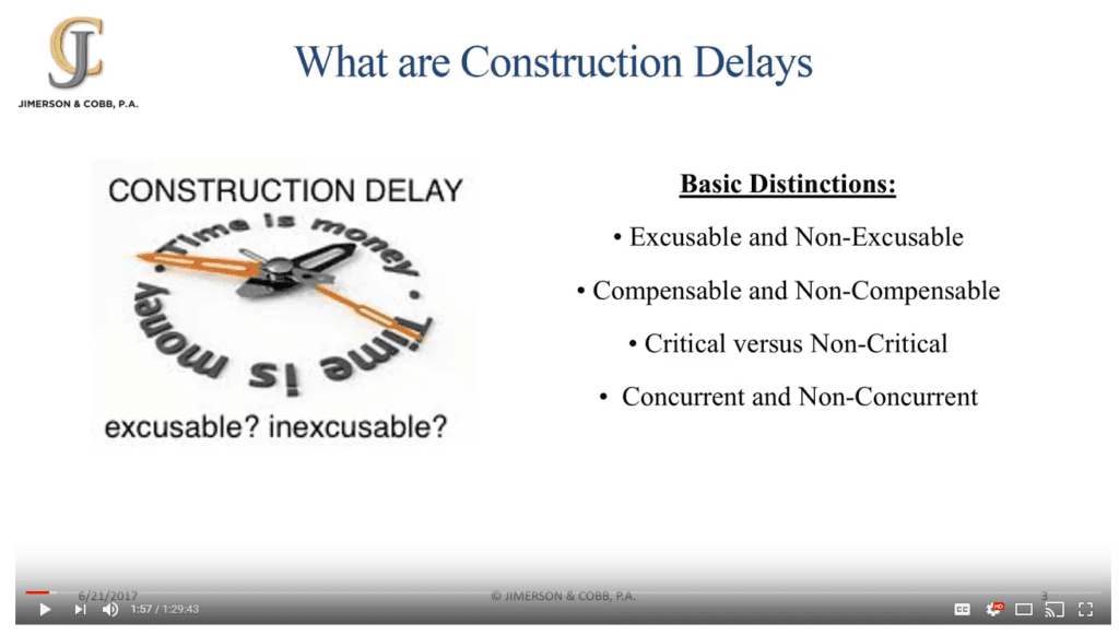 What are construction delays