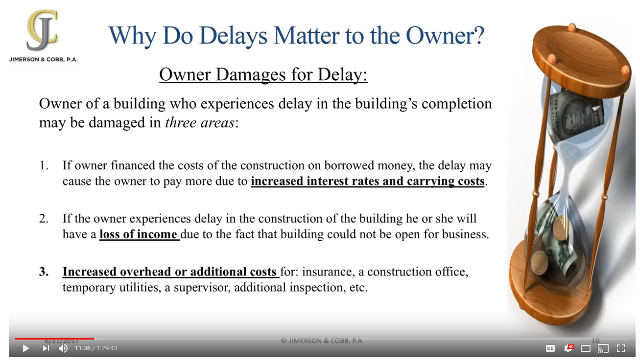 types of construction delays