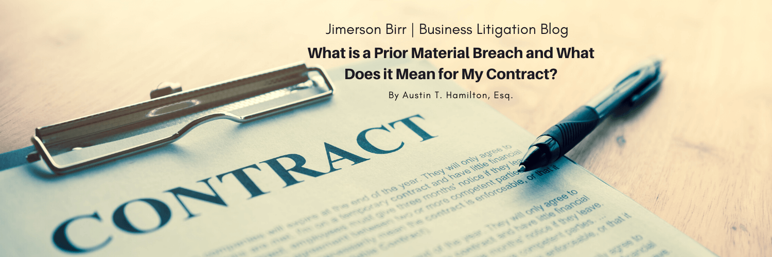 What is a Prior Material Breach and What Does it Mean for My Contract?