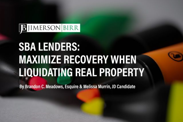 SBA Loan Recovery Liquidating Personal Property