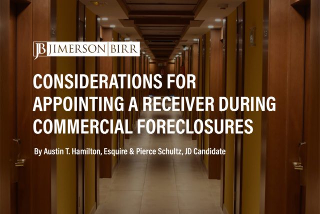 appointment of a receiver uniform commercial real estate receivership act commercial foreclosure