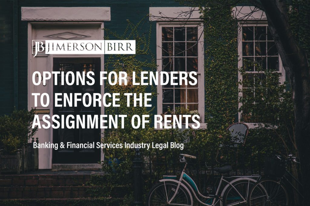 assignment of rents enforce assignment of rents actual assignment of rent sequestration of rents