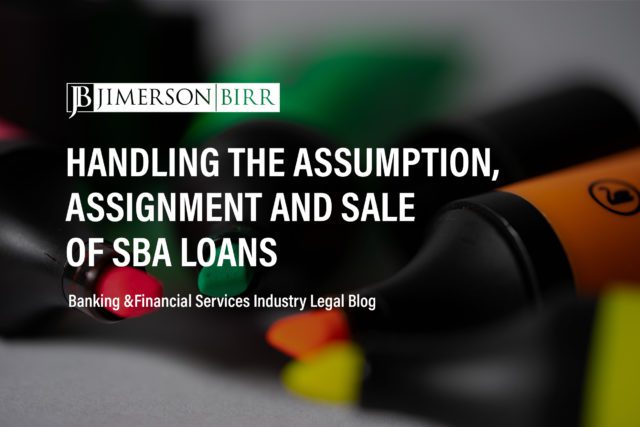 sba loan assumption of sba loan assignment of sba loan sale of sba loan in liquidation status