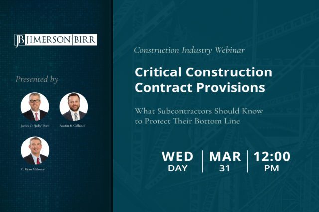 subcontractors construction contract provisions