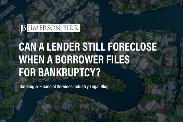 foreclosure proceeding borrower bankruptcy judicial notice of bankruptcy waiver of defenses and counterclaims foreclosure bankruptcy