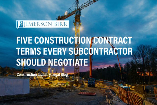 subcontractor construction contract subcontract scope of work construction change order force majeure