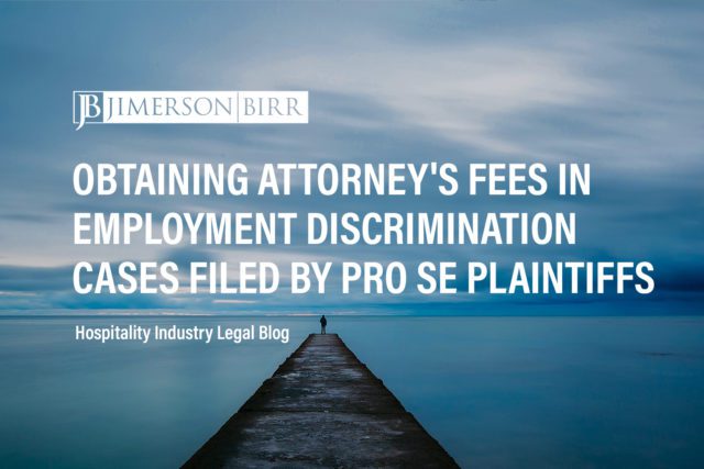 employment discrimination attorneys fees pro se plaintiffs Federal Rules of Civil Procedure employment law