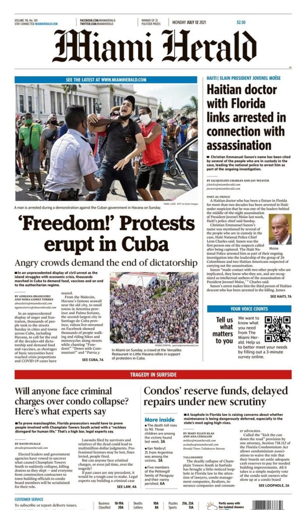 Miami Herald Cover Jimerson Birr