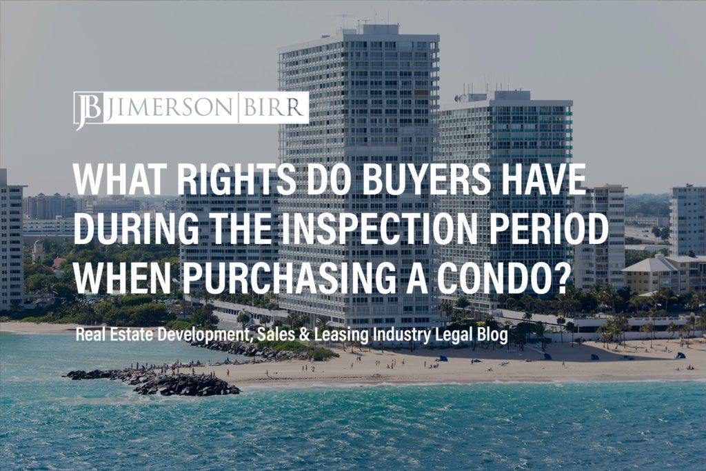 inspection period buyers due diligence seller disclosure requirements condominium purchase real estate contracts