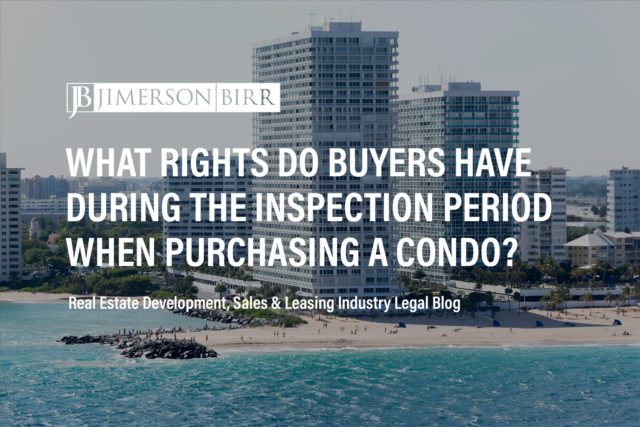 inspection period buyers due diligence seller disclosure requirements condominium purchase real estate contracts