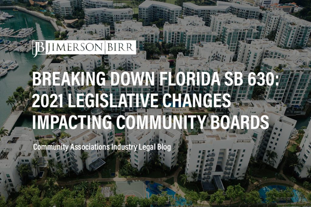 senate bill 630 homeowners association law condominium association law community association law hoa board