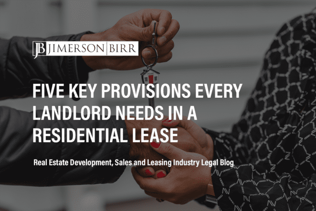 5 Key Provisions for Landlords in a Residential Lease