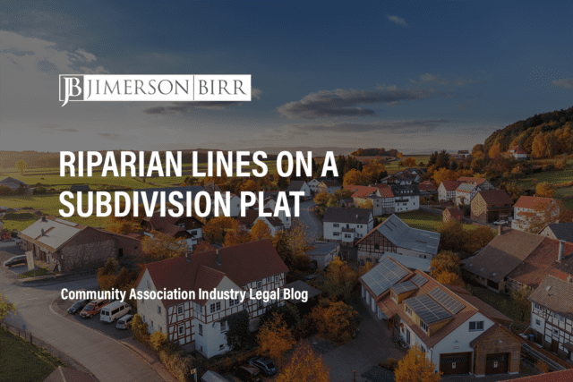 Riparian Lines on a Subdivision Plat