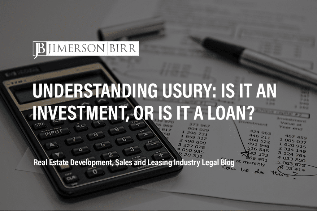 Understanding Usury: Is it an Investment, or Is it a loan?