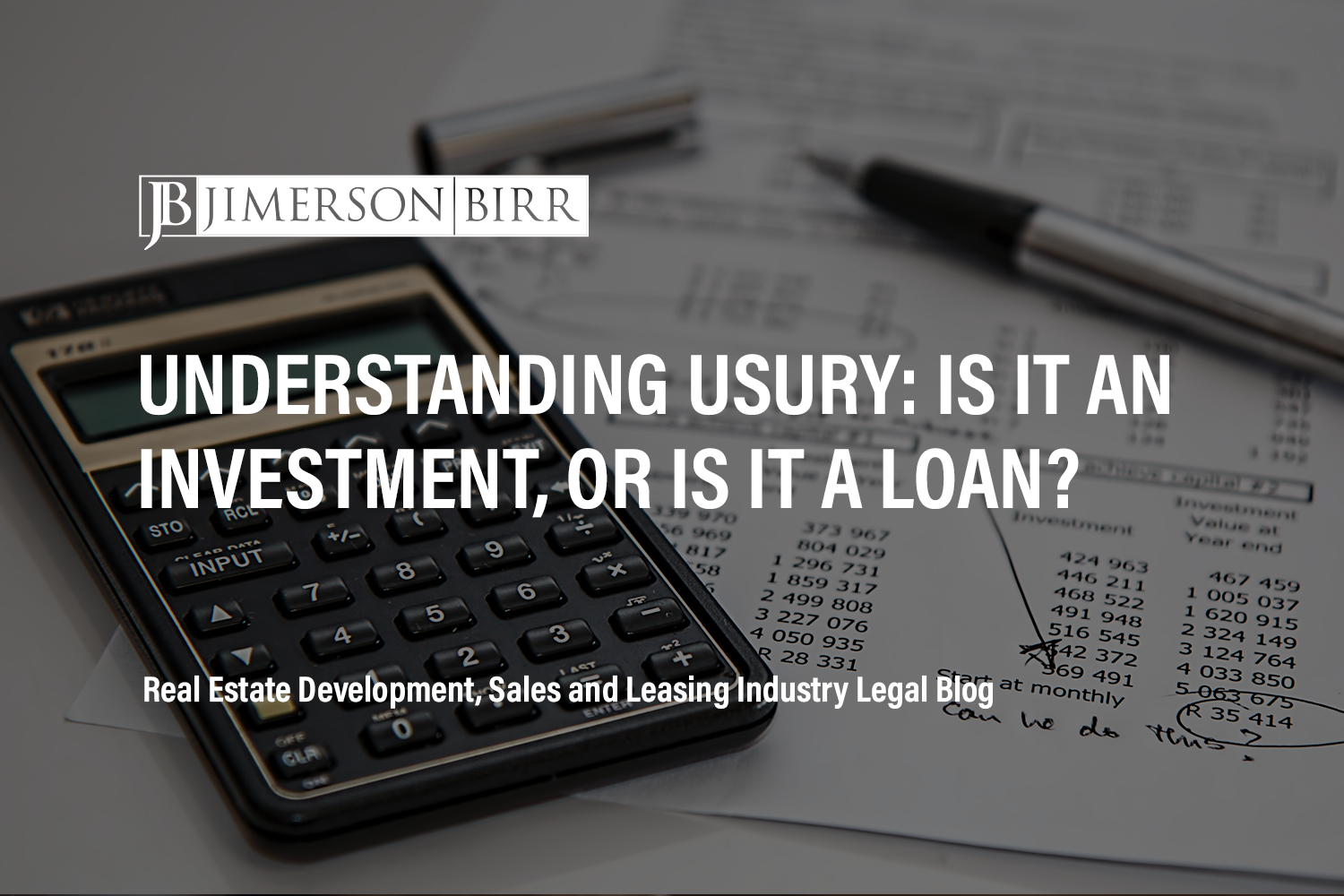 Understanding Usury: Is It an Investment, or Is It a Loan?