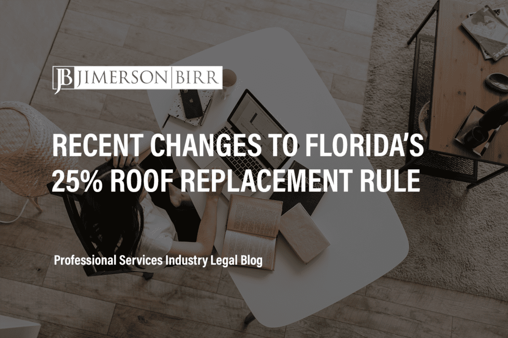 Recent Changes to Florida’s 25% Roof Replacement Rule