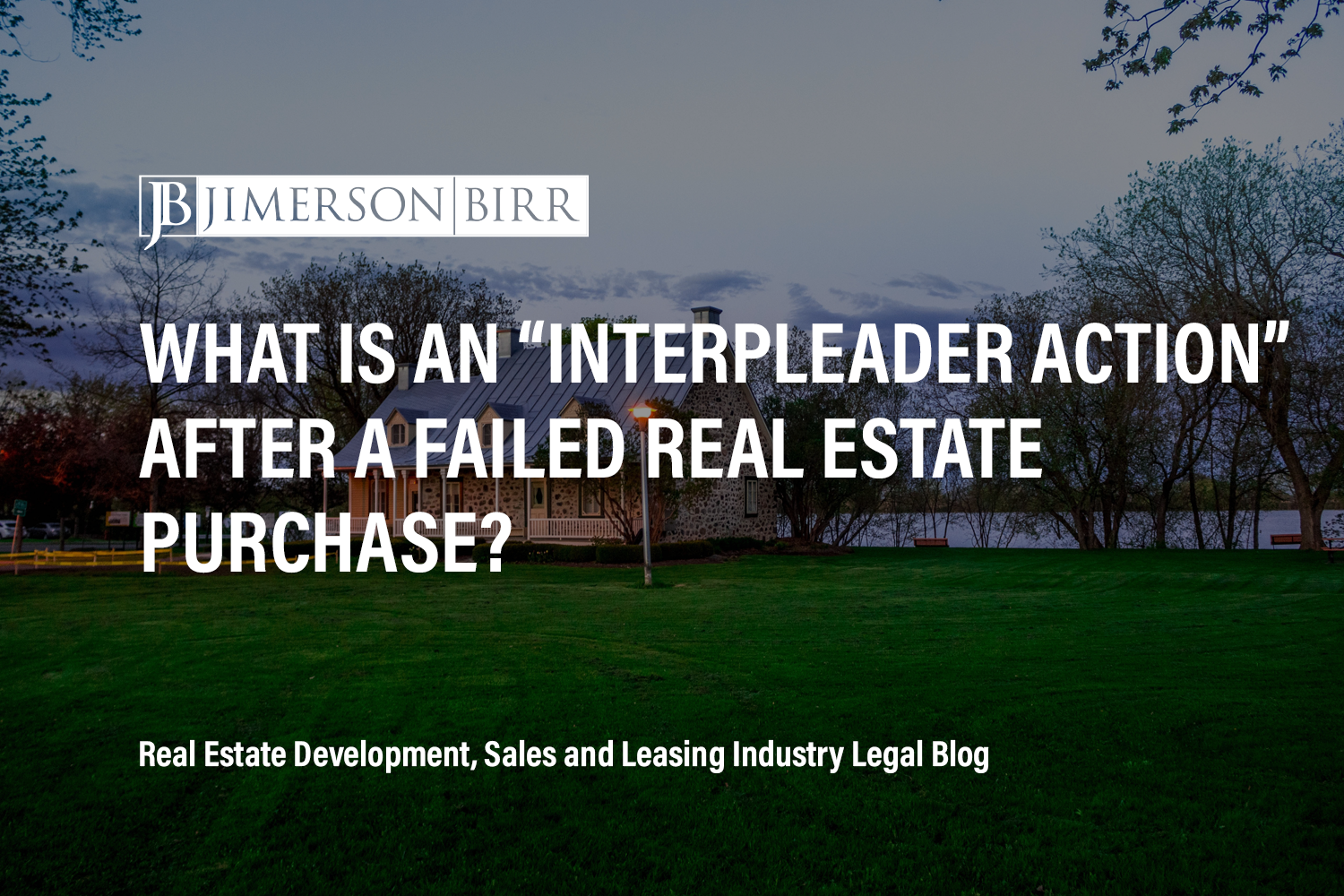 What is an “interpleader action” after a failed real estate purchase?