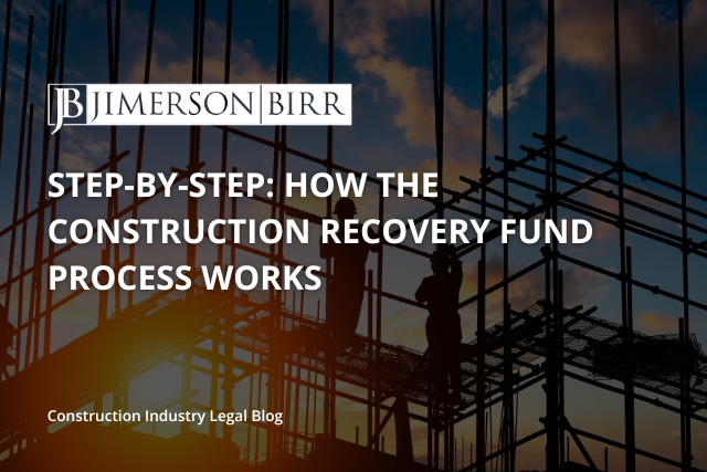 Step-by-Step: How the Construction Recovery Fund Process Works