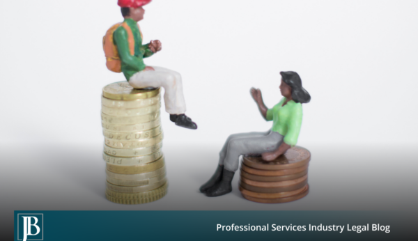 Two miniature figurines seated on unequal stacks of coins, illustrating the uneven playing field created by unfair competition under Florida's FDUTPA.