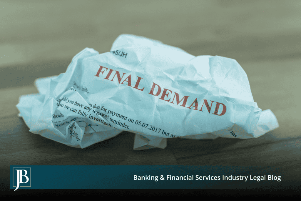 Crumpled "Final Demand" collection letter on a wooden desk, illustrating how Florida lenders escalate from demand letters to lawsuits.