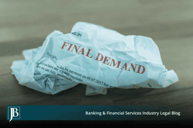 Crumpled "Final Demand" collection letter on a wooden desk, illustrating how Florida lenders escalate from demand letters to lawsuits.